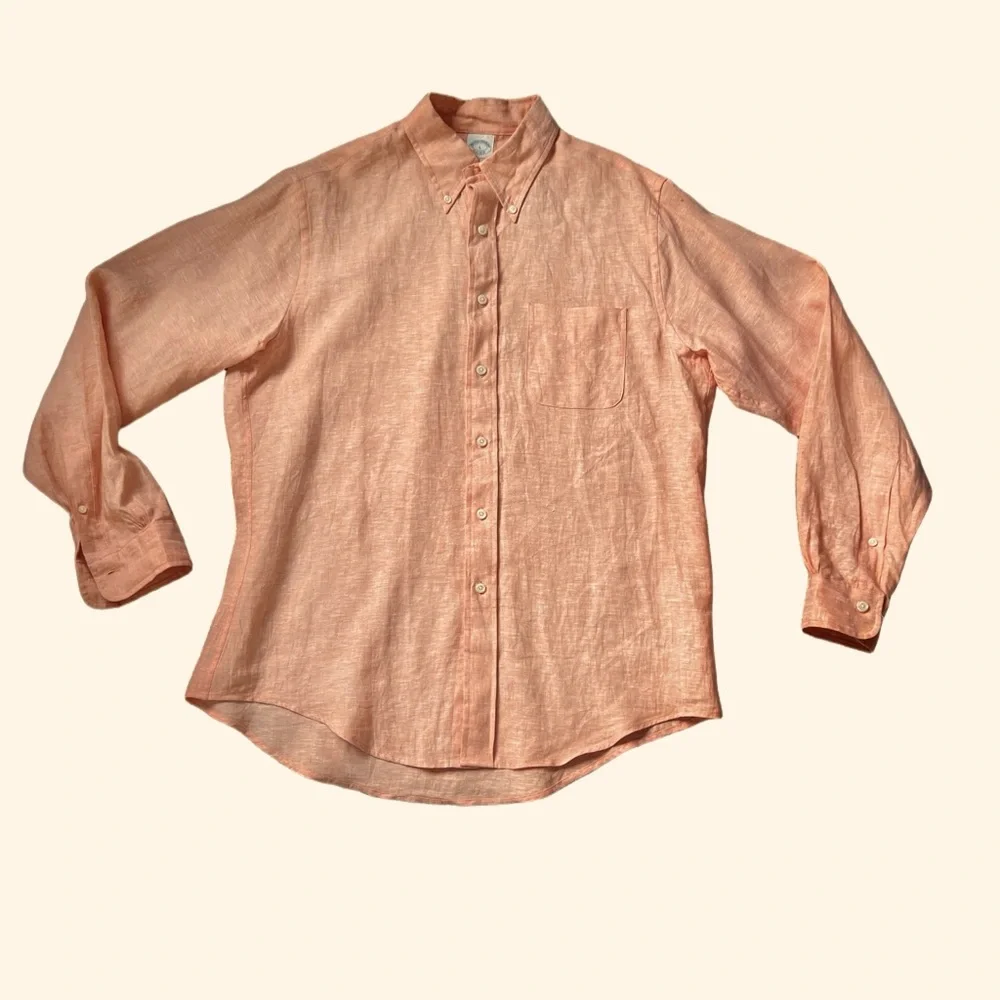 Brooks Brothers Irish Linen Casual Button-Down Shirt
